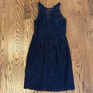 J. Crew Midnight Blue Lace Dress